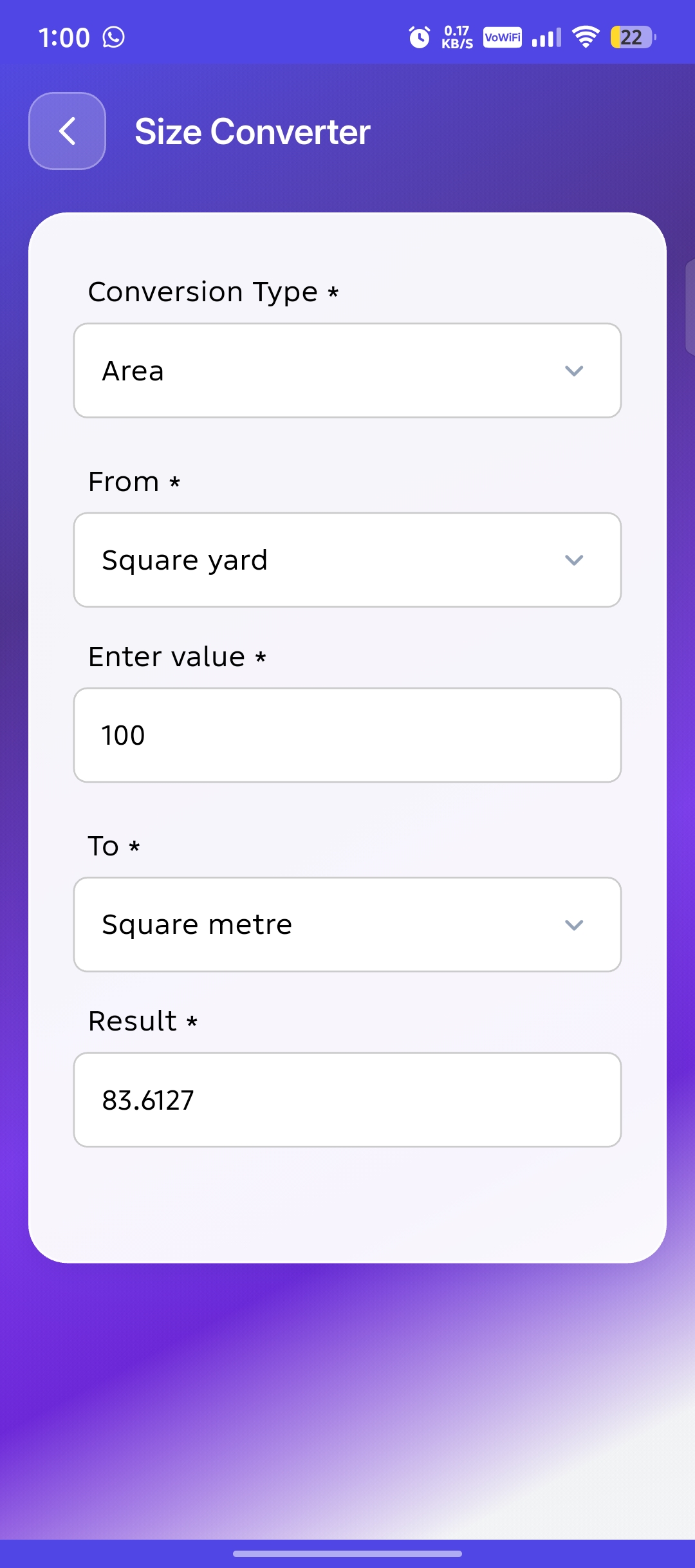 Size Calculator
