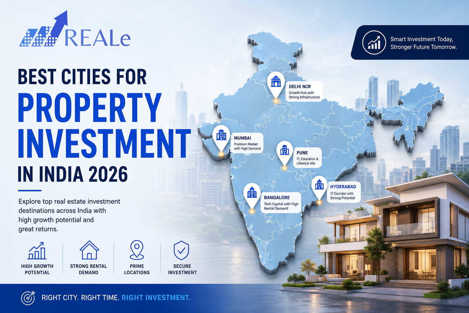 Best Cities for Property Investment in India 2026 | REALe ERP